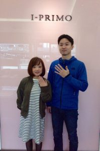 秋田店のお客様紹介 秋田店ブログ 婚約約指輪 結婚指輪のi Primo アイプリモ カップルに人気の婚約指輪 結婚 指輪はi Primo アイプリモ