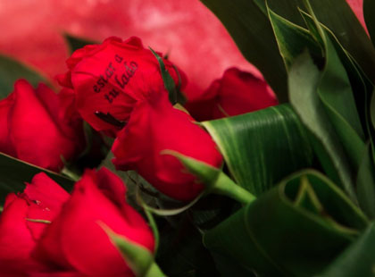そして最後には2人の合言葉を入れた赤い薔薇の花束をプレゼント