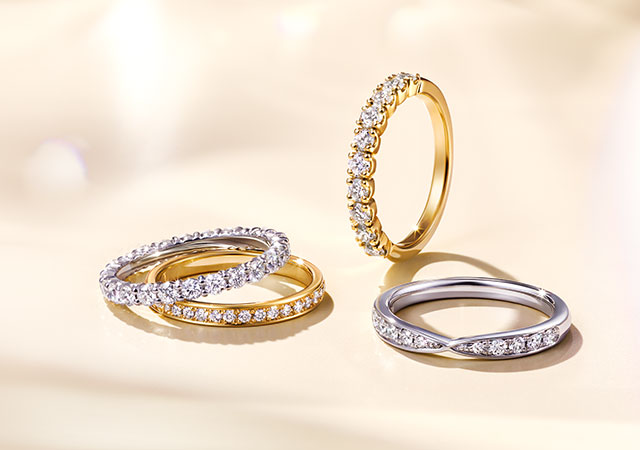 K18アイプリモ ダイヤモンド 0.48ct ハーフエタニティリング 750