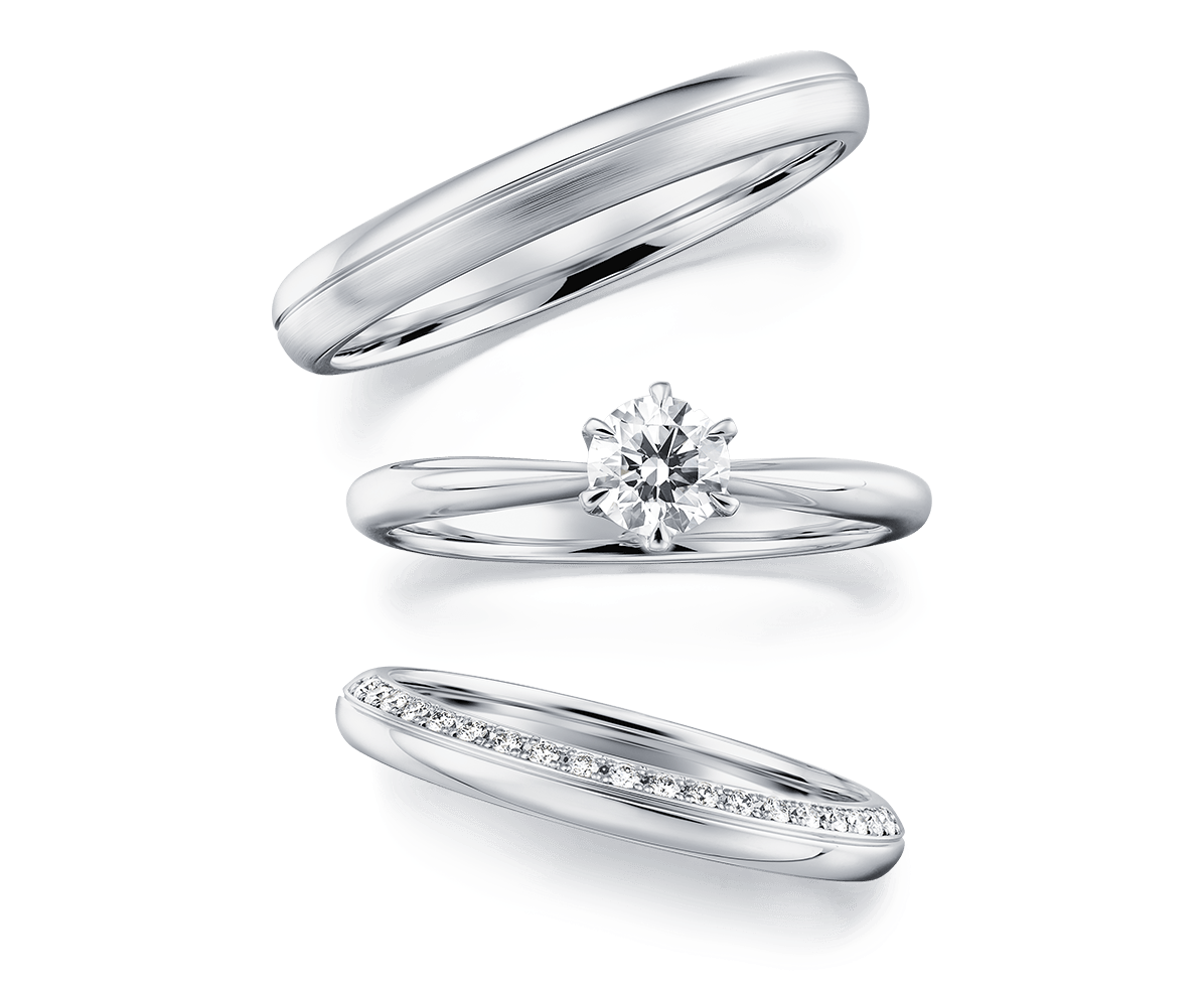 シリウス&アナエル｜セットリング｜カップルに人気の婚約指輪,結婚指輪 
