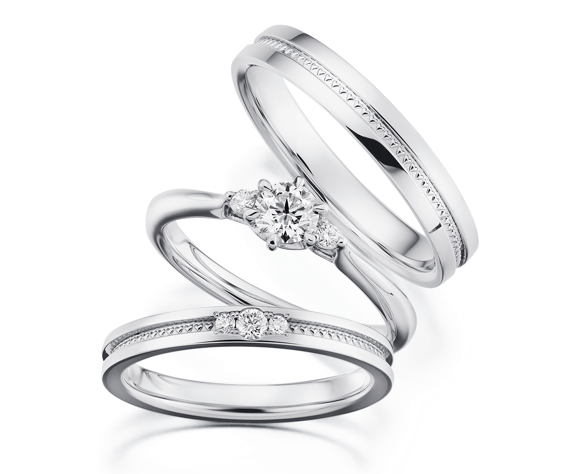 ポラリス&ディオーネ|セットリング|カップルに人気の婚約指輪,結婚
