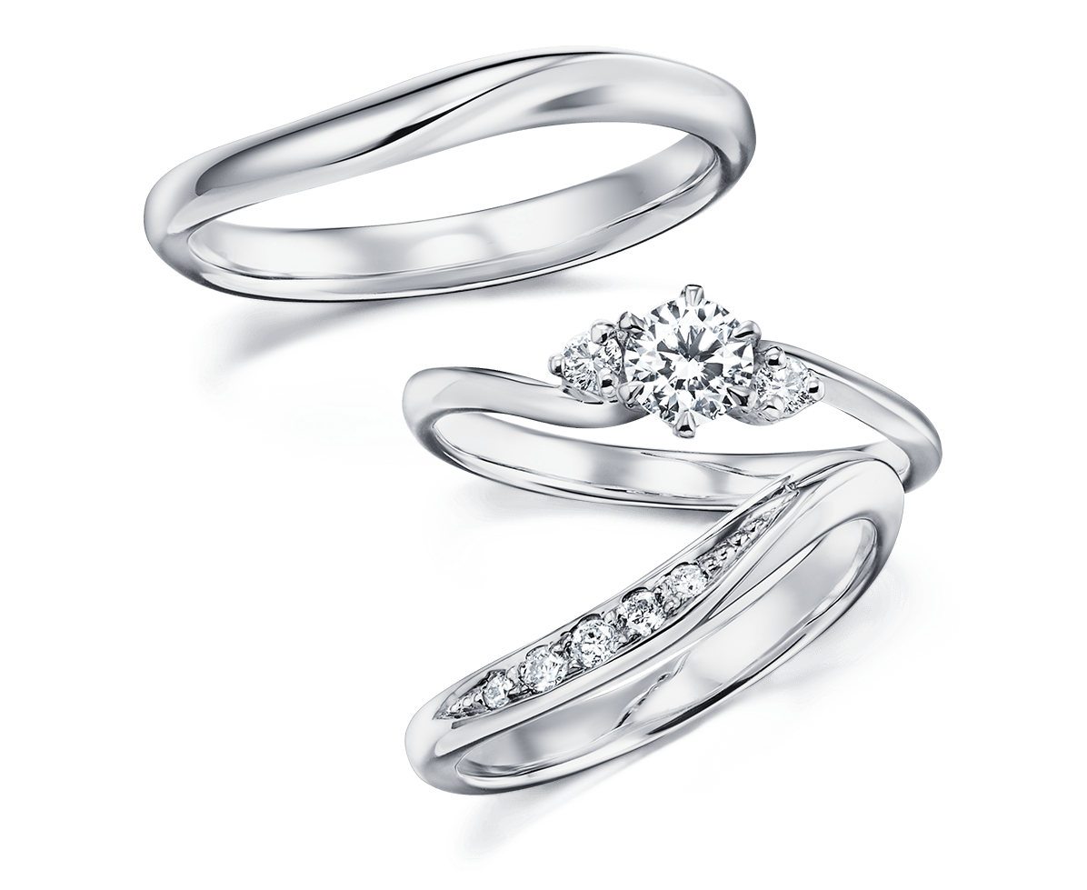 シェリア&アポロ｜セットリング｜カップルに人気の婚約指輪,結婚指輪は 
