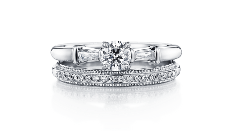 シャウラ&ヘリオス｜セットリング｜カップルに人気の婚約指輪,結婚指輪 