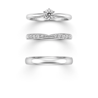 キタルファ&ノクターナル｜セットリング｜カップルに人気の婚約指輪 