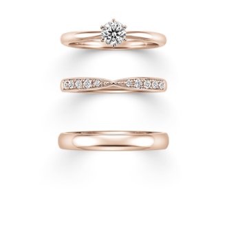 ピンクゴールドのセットリング一覧｜カップルに人気の婚約指輪 