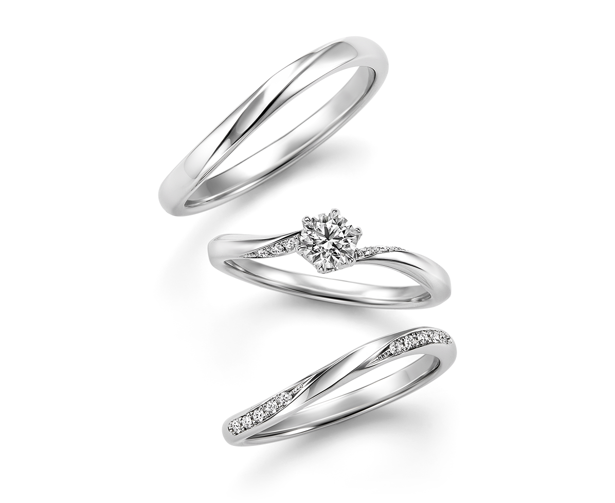 フラネリー&ペルセウス｜セットリング｜カップルに人気の婚約指輪,結婚 
