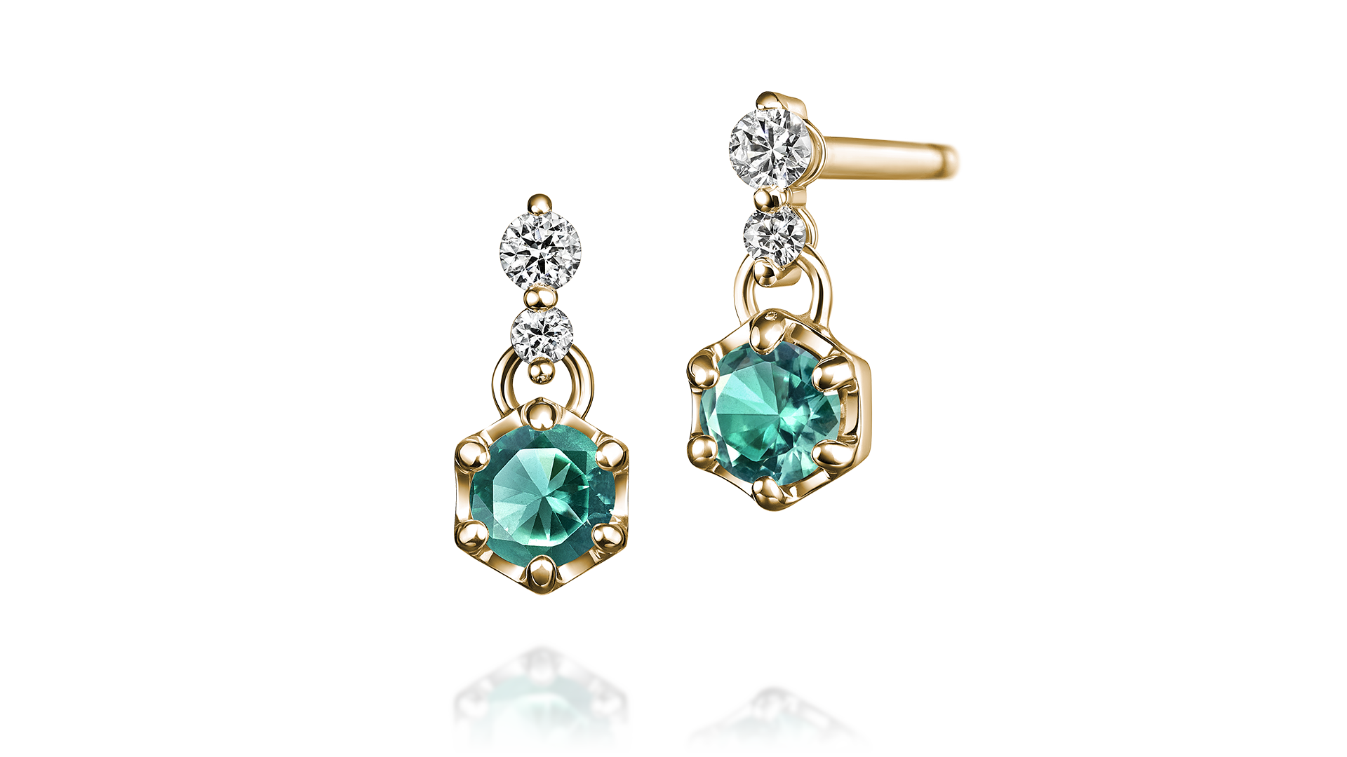 Ruanna Pierced earring Birthstone ルアンナ ピアス バースストーン_2_ピアス