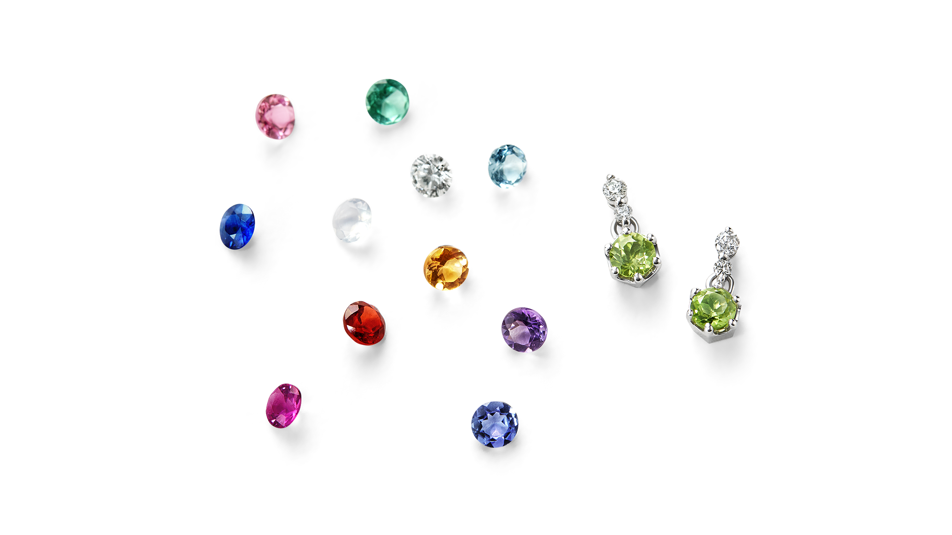 Ruanna Pierced earring Birthstone ルアンナ ピアス バースストーン_1_ピアス