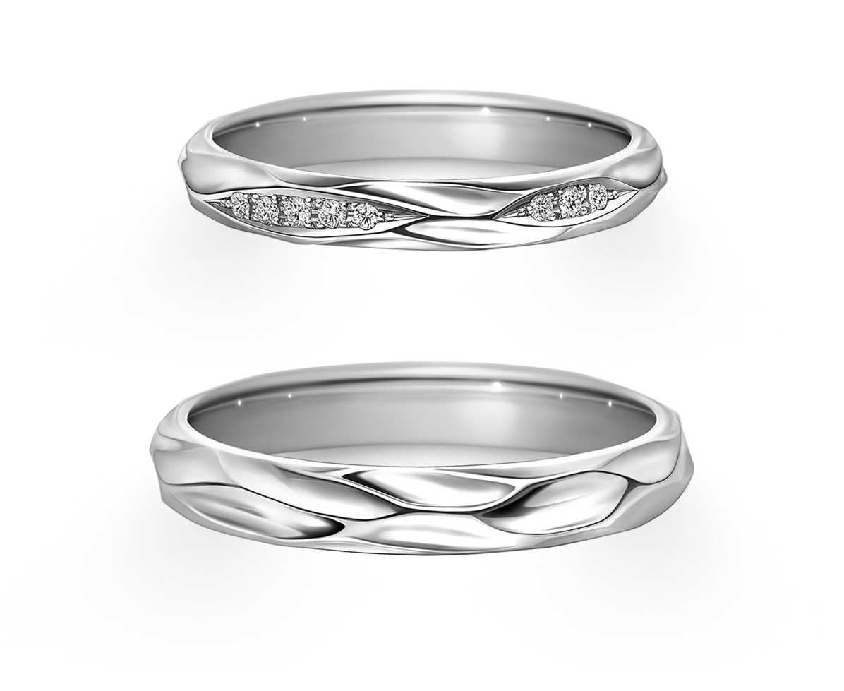 水の綾【銀座本店・なんば店 限定展示】｜結婚指輪（マリッジリング