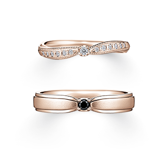 ピンクゴールド マリッジリング 結婚指輪 リング 指輪 名入れ 刻印 彼女 プレゼント ジェイオリジナル 誕生日 レディース 2022 プレゼント プラチナ×ピンクゴールド マリッジリング 7461121071-P｜THE KISS（ザ